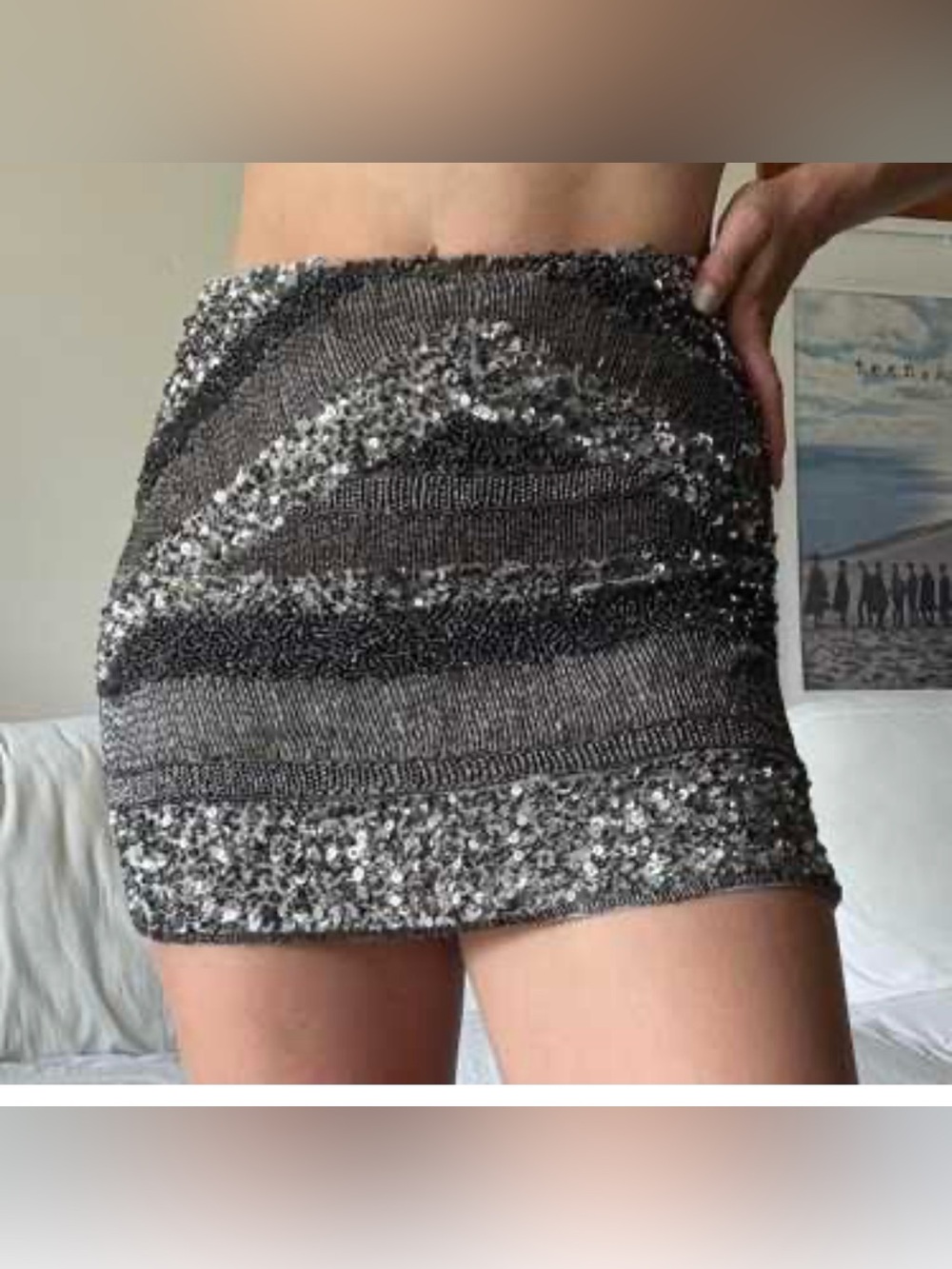 New fully embellished Zara mini skirt